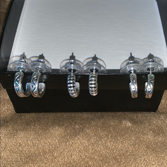 Set of 3 Small Hoop Earrings - Picture 1 of 5